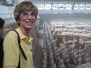 Becky at the Terra Cotta Warriors
