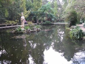 A chinese garden at the golden palace