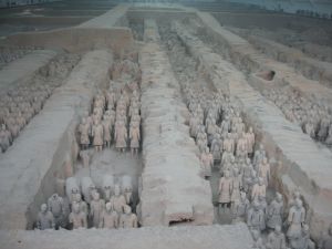 The terra cotta warriors in Pit #1