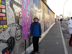 Becky at the Berlin Wall Museum