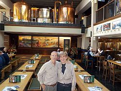 Hugh and Becky in the Blockbrau Brewery
