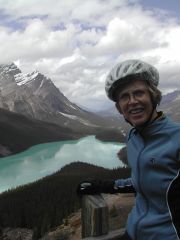 Becky at the Peyto Lake