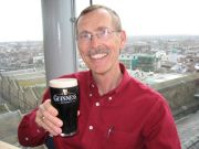 Hugh in the Guiness Gravity Bar
