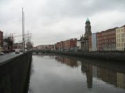 The Quay along the Liffey River