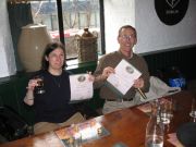 Robin and Hugh earn Whiskey Tasting Certificates