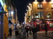 Temple Bar at night