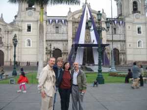 On the Plaza de las Armas in Lima