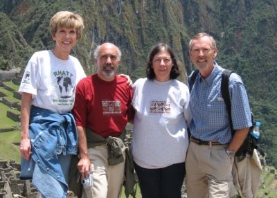 Becky, Steve, Robin, Hugh at Machu Picchu