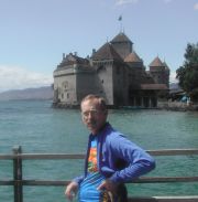 Hugh waiting for the boat to dock