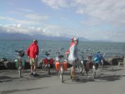 Riding along Lake Geneva