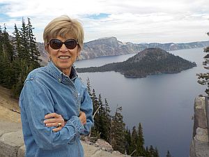 Becky at Crater Lake