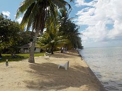 Relaxing on the beach after lunch