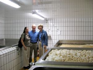 open fermentation vats in the brewery