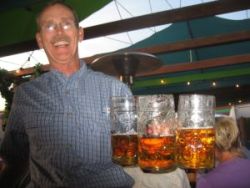 Hugh with 3 masses of beer