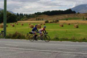 Hugh and Becky riding back to Queenstown from Arrowtown