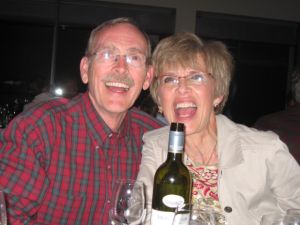 Hugh and Becky enjoyed the wine tasting dinner at Picton