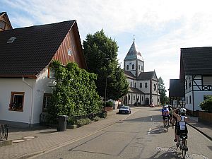 Riding through small German towns