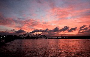 Sunset in Nijmegan after the storm