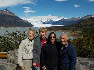 Hugh, Becky, Robin & Steve at the Perito Moreno Glacier