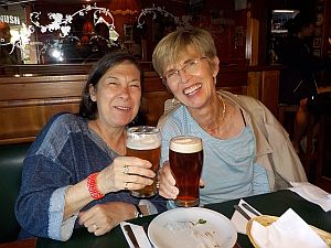 Robin and Becky at the Manusch Brewpub