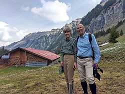 Hiking in the Alps near Wengen
