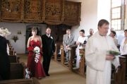Down the aisle for the Church Ceremony